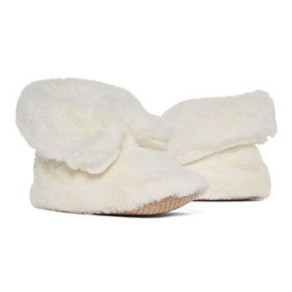 Faux Fur Short Womens Bootie Slippers - Picture 1 of 2